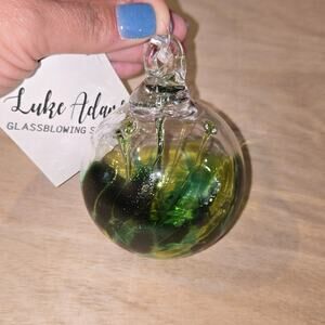 New Luke Adams Wish Ball 3" witch ball Wanderlust green yellow